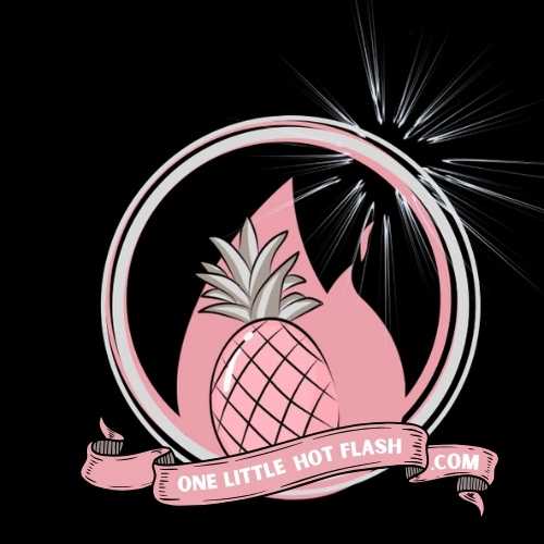 One Little Hot Flash Logo with Flame and Pineapple